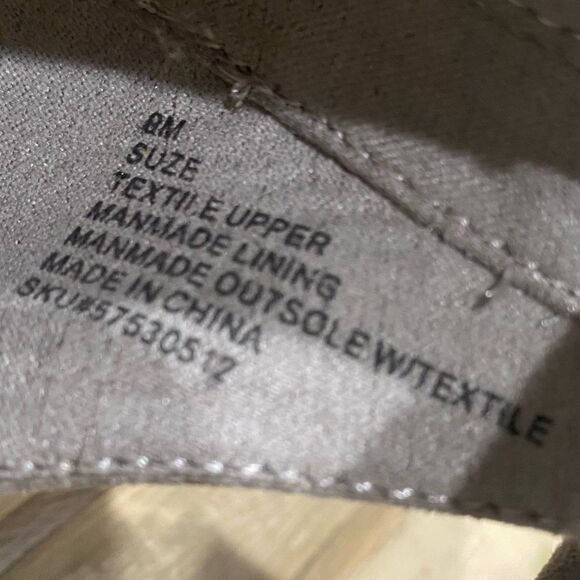 Dolcetta Suze Espadrille Wedges Faux Suede Smoke Gray Back Zip Sz 8 NWT - Picture 12 of 15